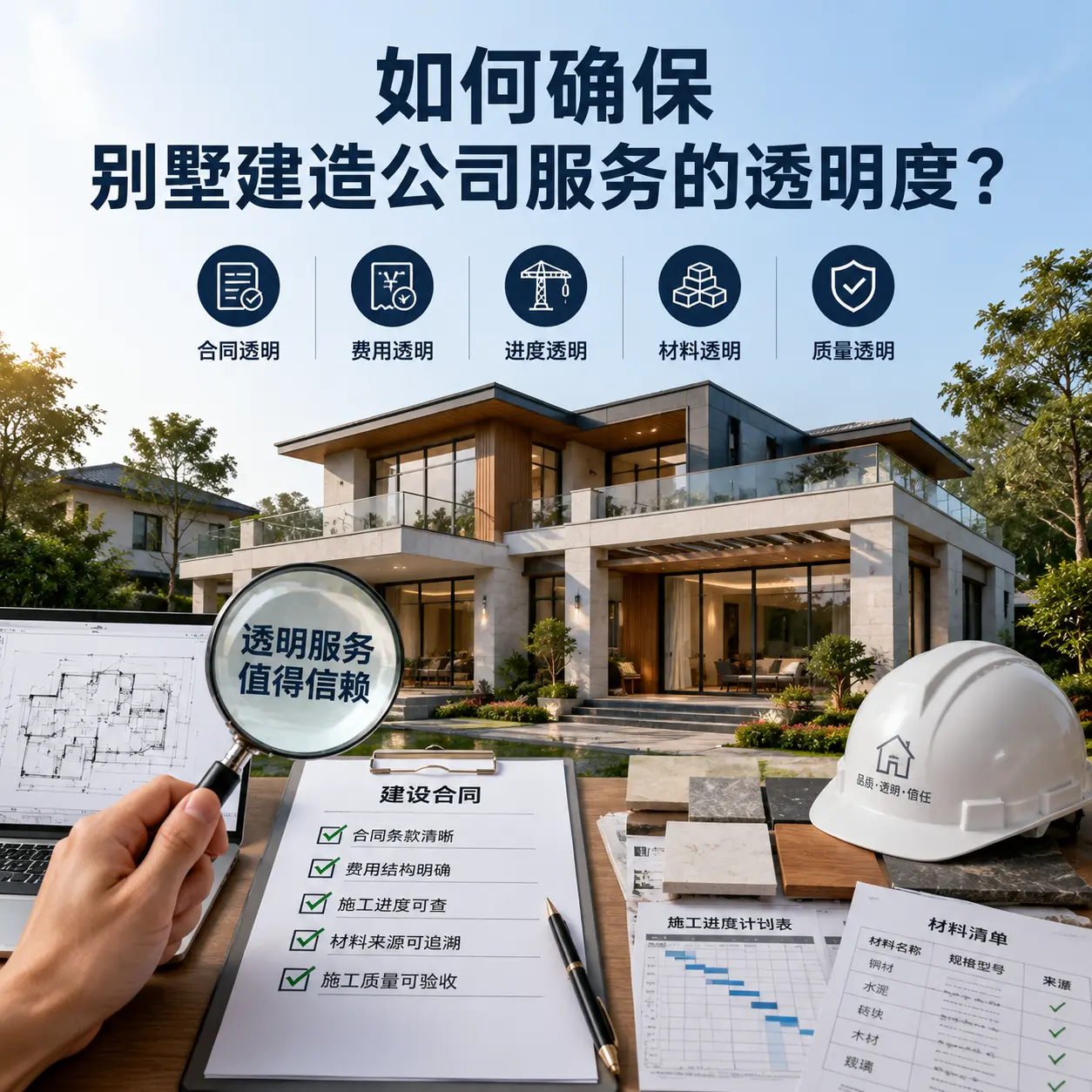 在 上海 如何确保别墅建造公司服务的透明度？