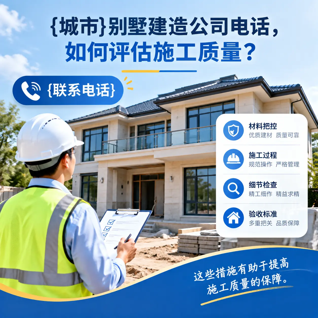 上海别墅建造公司电话，如何评估施工质量？