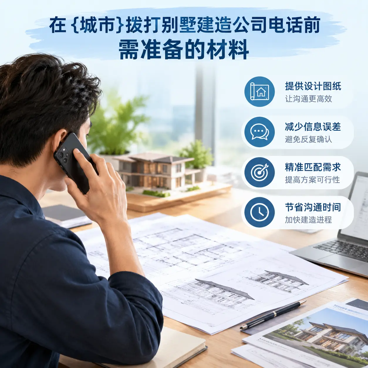 在上海拨打别墅建造公司电话前需准备的材料